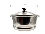 Arrocera Cacerola Budinera Grande de 55 cm de 43 Litros de Aluminio A-55 Komale HORECA