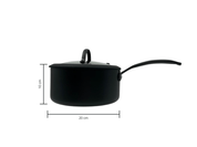 Batería de Cocina de Aluminio de 5 piezas Inducción Tapas de Silicona Negro TBK01 Hudson