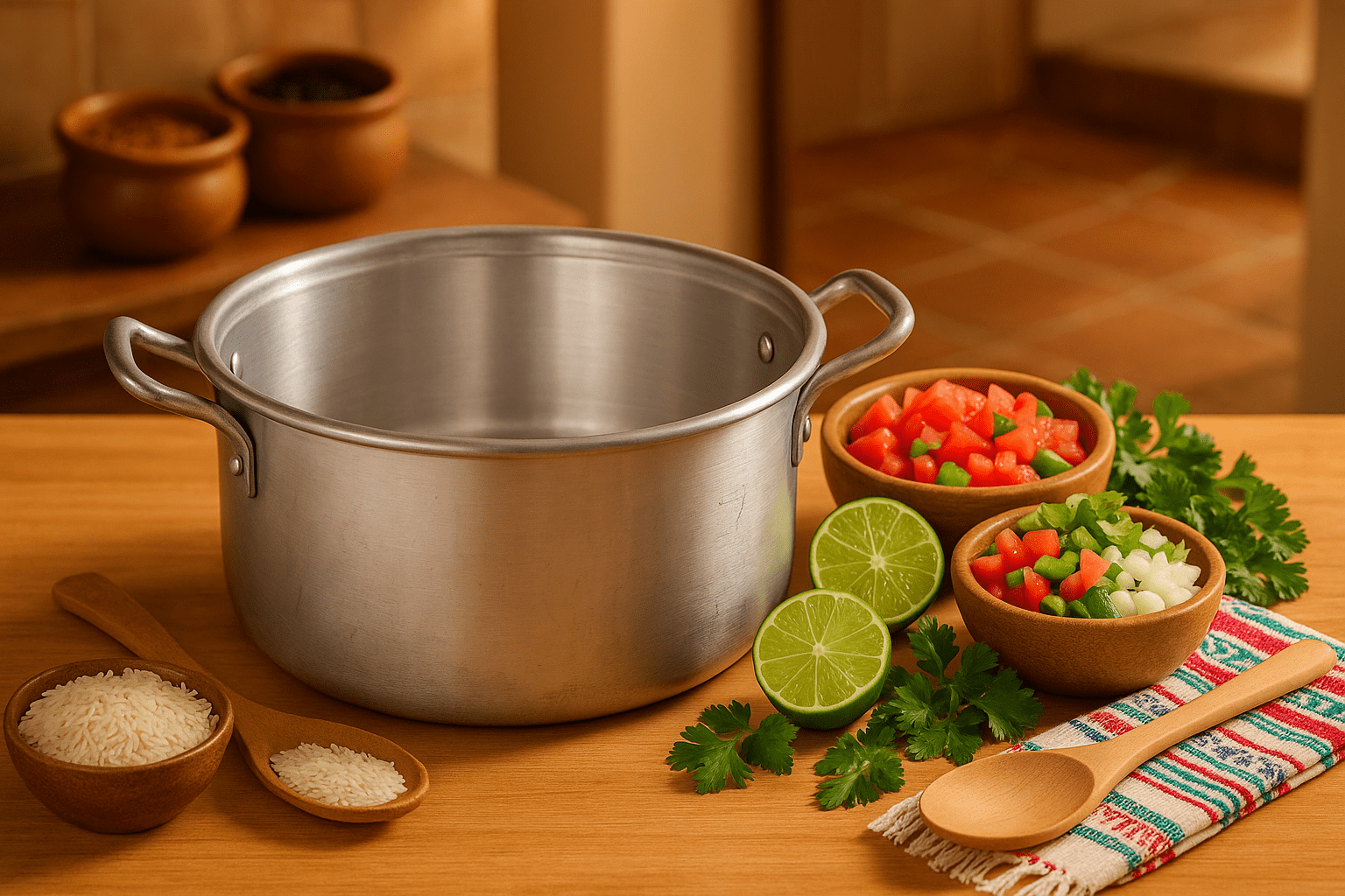 Cacerola Budinera Arrocera 22 cm de 2.85 Litros de Aluminio Sin Tapa Komale BD-22ST HORECA