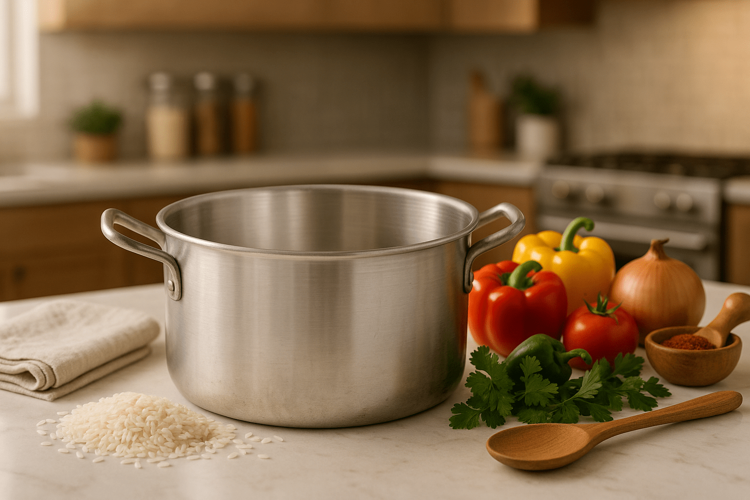 Cacerola Budinera Arrocera 32 cm de 8.85 Litros de Aluminio Sin Tapa Komale BD-32ST HORECA