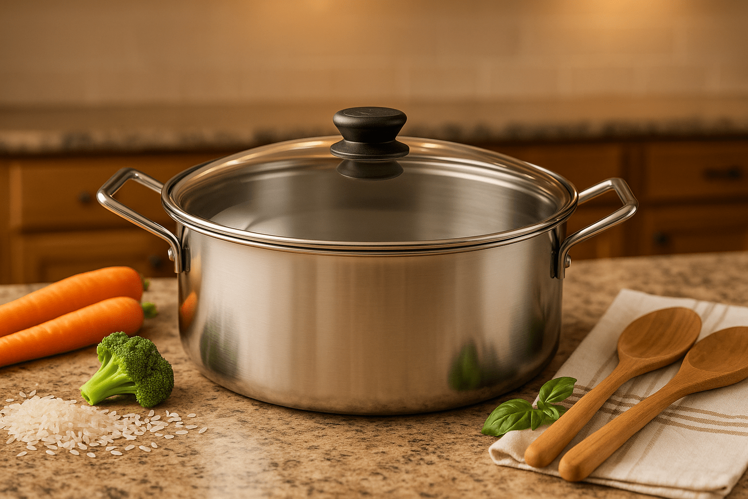 Cacerola Budinera Arrocera 32 cm de 9.25 Litros de Aluminio Triple Fuerte Komale HORECA