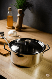 Cacerola Budinera Arrocera 40 cm de 14.25 Litros de Aluminio Triple Fuerte Komale HORECA