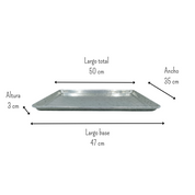 Charola para Hornear para Panadería 50 cm X 35 cm Acero Zincalum Anforama