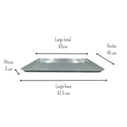 Charola para Hornear para Panadería 65 cm x 45 cm Acero Zincalum Anforama