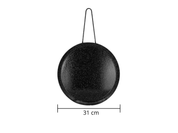 Comal Sartén Redondo Grande de 31 cm de Peltre para Estufa de Inducción Negro Alfa CSR31