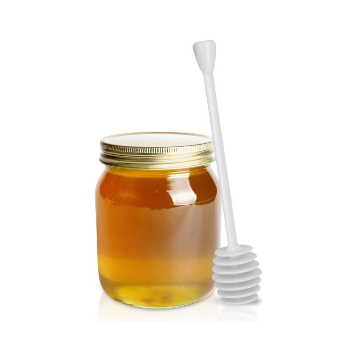 Cuchara para Miel de Plástico Práctica Útil Sin Goteo Blanca Metaltex