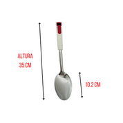 Cuchara de Servicio para Cocina de Acero Inoxidable Mango de Nylon Metaltex TKU009