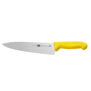 Cuchillo Chef de 25 cm 10'' de Acero Inoxidable y Mango Amarillo BO410AM Buffetware