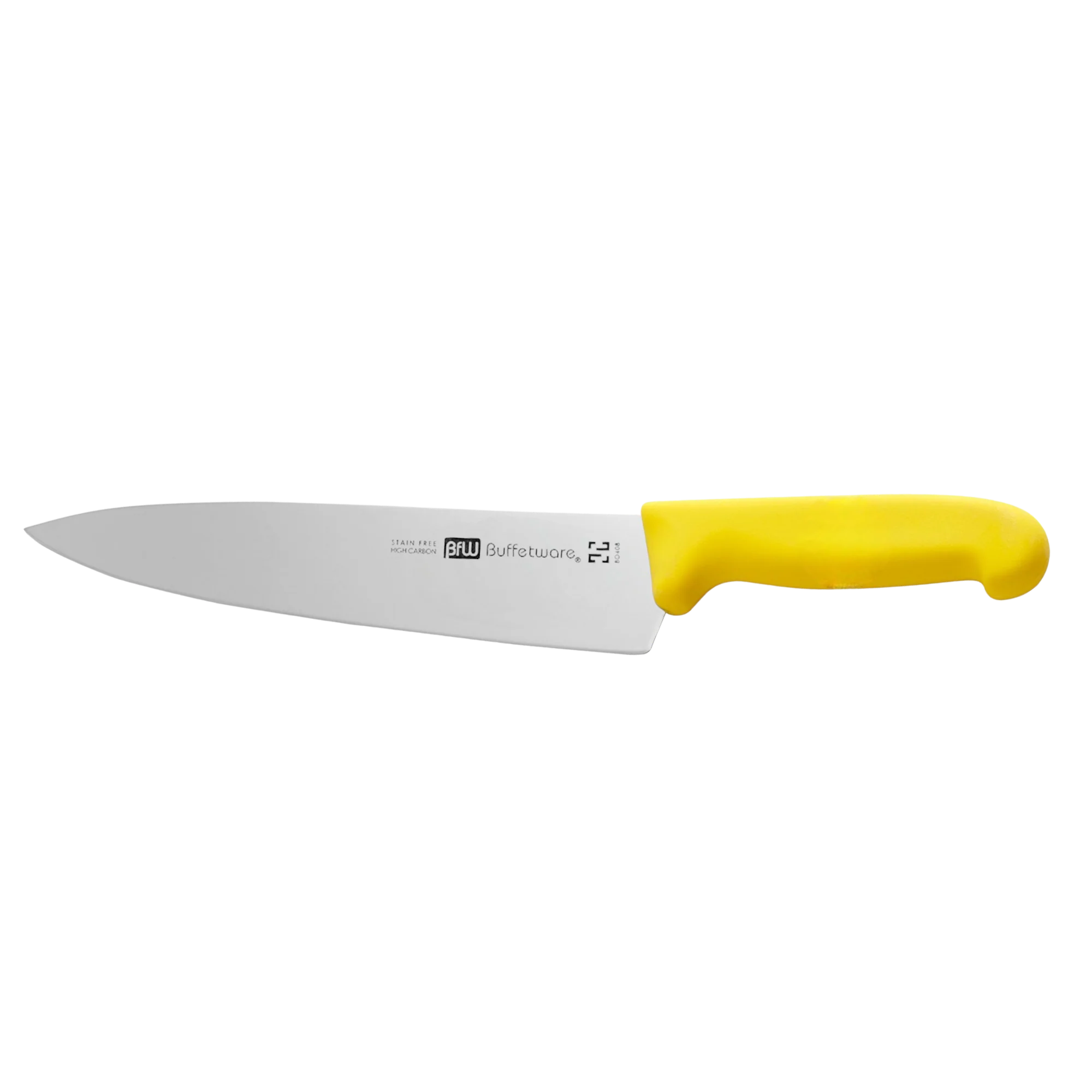 Cuchillo Chef de 25 cm 10'' de Acero Inoxidable y Mango Amarillo BO410AM Buffetware