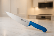 Cuchillo Chef de 25 cm 10'' de Acero Inoxidable y Mango Azul BO410A Buffetware