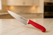 Cuchillo Chef de 25 cm 10'' de Acero Inoxidable y Mango Rojo BO410R Buffetware