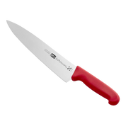 Cuchillo Chef de 25 cm 10'' de Acero Inoxidable y Mango Rojo BO410R Buffetware