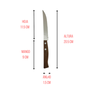 Cuchillo para Carne de Acero Inoxidable 20.5 cm Mango de Madera Tramontina