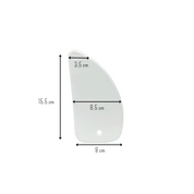 Juego de 3 Espátulas Flexibles para Repostería de Plástico Blancas Metaltex