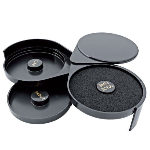 Escarchador para Vasos de 3 niveles de Acrilico Negro Buffetware PLSSGR001