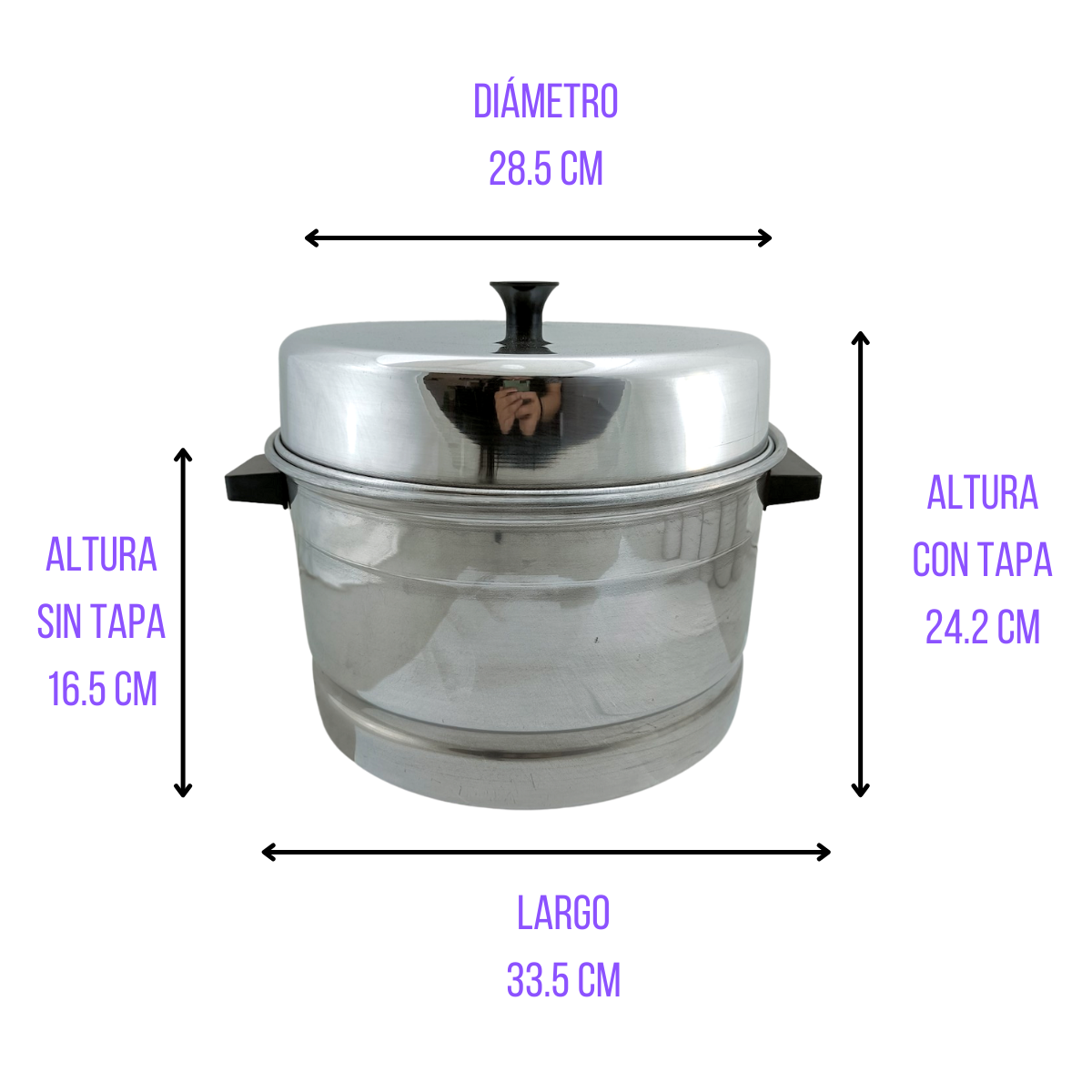 Esterilizador para Mamilas y Biberones de Aluminio 6 Mamilas 30 cm Aluminio Puro