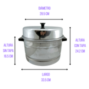Esterilizador para Mamilas y Biberones de Aluminio 6 Mamilas 30 cm Aluminio Puro