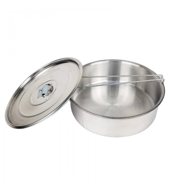 Flanera Fiambrera de Aluminio con Tapa y Seguro 18 cm Cocina de Bea Aluminio Puro