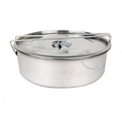 Flanera Fiambrera de Aluminio con Tapa y Seguro 18 cm Cocina de Bea Aluminio Puro