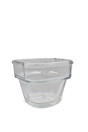 Flanera de Vidrio Chica con Tapa de Plástico Blanca 167 ml Save N Store 8690-1800022 Crisa Libbey