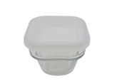 Flanera de Vidrio Chica con Tapa de Plástico Blanca 167 ml Save N Store 8690-1800022 Crisa Libbey