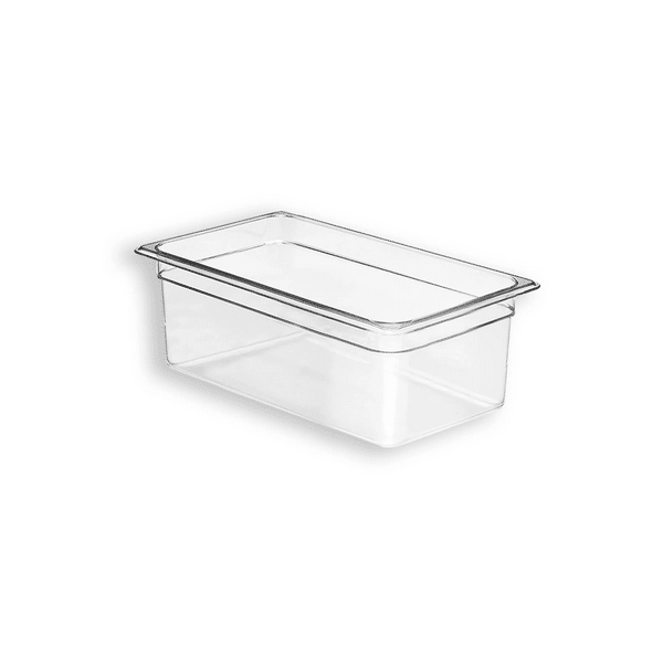 Inserto Contenedor Recipiente Tercio de 3.9 Litros 4'' 10cm Policarbonato AntiJam TB304 Buffetware HORECA