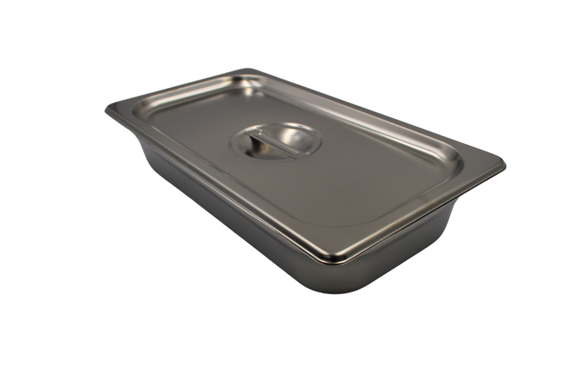 Inserto Recipiente Tercio de 2.4 Litros 17x32x6 cm Acero Inoxidable con Tapa BW602 Buffetware