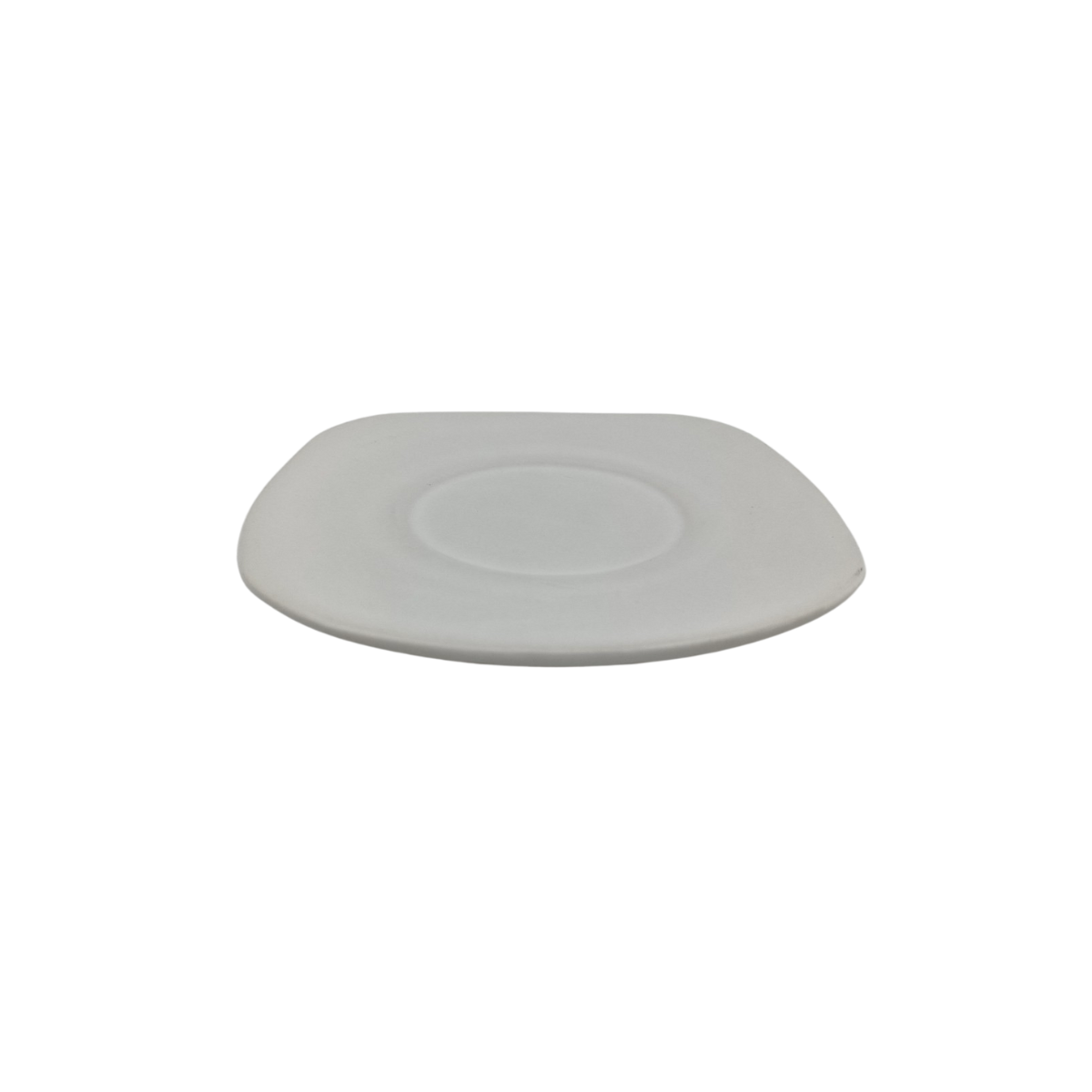 Plato Cuadrado para Taza 14.5 cm de Loza Resistente tipo Cerámica Blanco Antartic Santa Anita