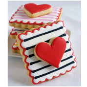 Juego de 5 Cortadores de Plástico para Repostería Galletas Cuadrado Risado Belle Cuisine
