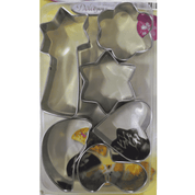 Juego de 6 Moldes Cortadores para Galletas de Acero Inoxidable Metaltex