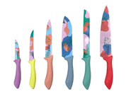 Juego de Cuchillos de 6 Piezas con Láminas de Acero Inoxidable de Flores Colorcut Tramontina