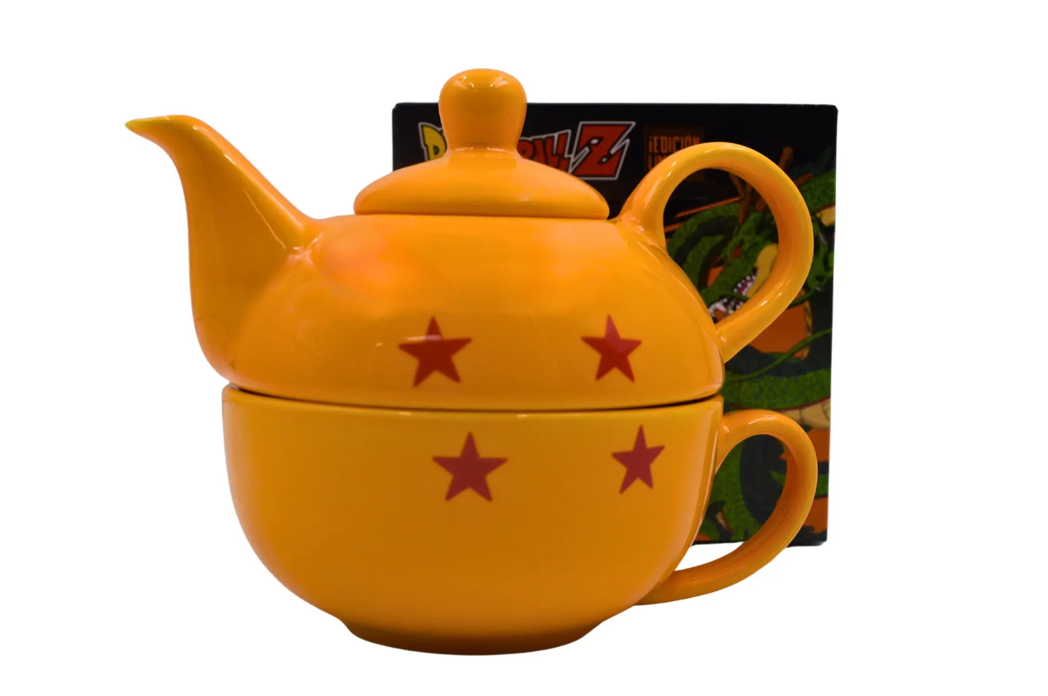 Juego de Taza de 300 ml y Tetera de 400 ml Esférica de Porcelana Esfera del Dragón Dragon Ball Z Anime Licencia MUG-BALL-02