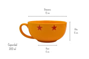 Juego de Taza de 300 ml y Tetera de 400 ml Esférica de Porcelana Esfera del Dragón Dragon Ball Z Anime Licencia MUG-BALL-02