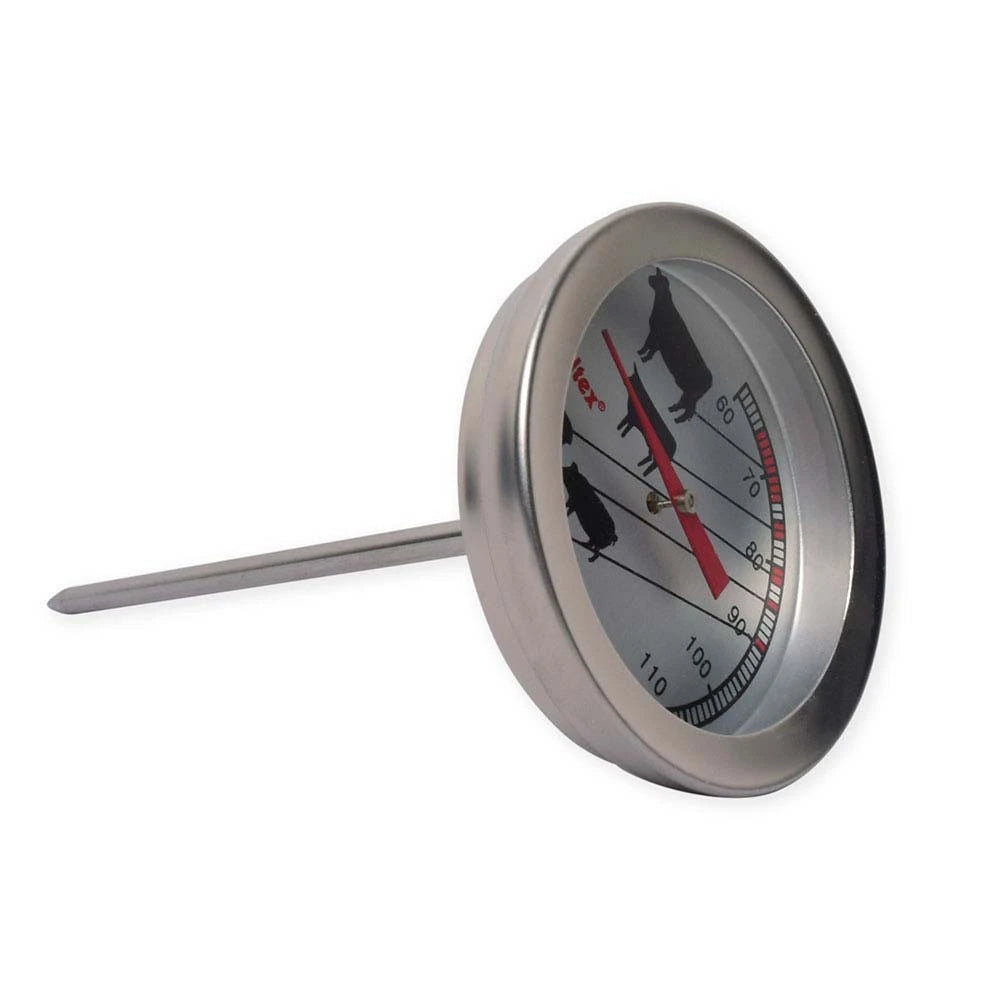 Termómetro Análogo para Carne y Aves con Esfera de Acero Inoxidable  298046 Metaltex