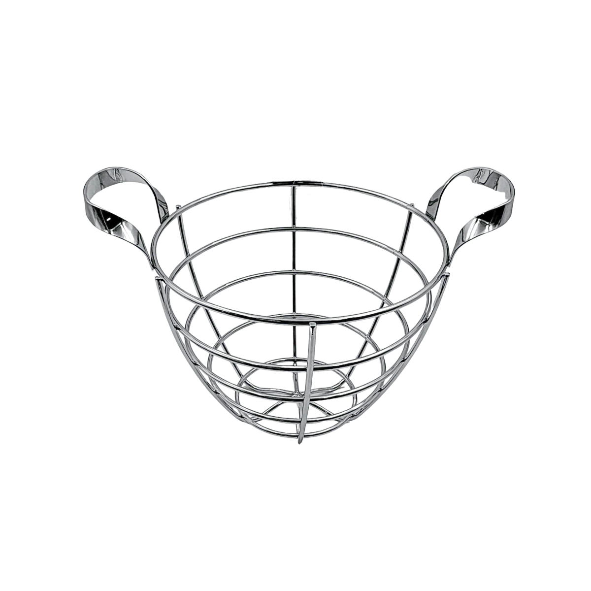Frutero alto de acero cromado con asas moderno 23.5 x 18.5 cm TS-140 Reimart