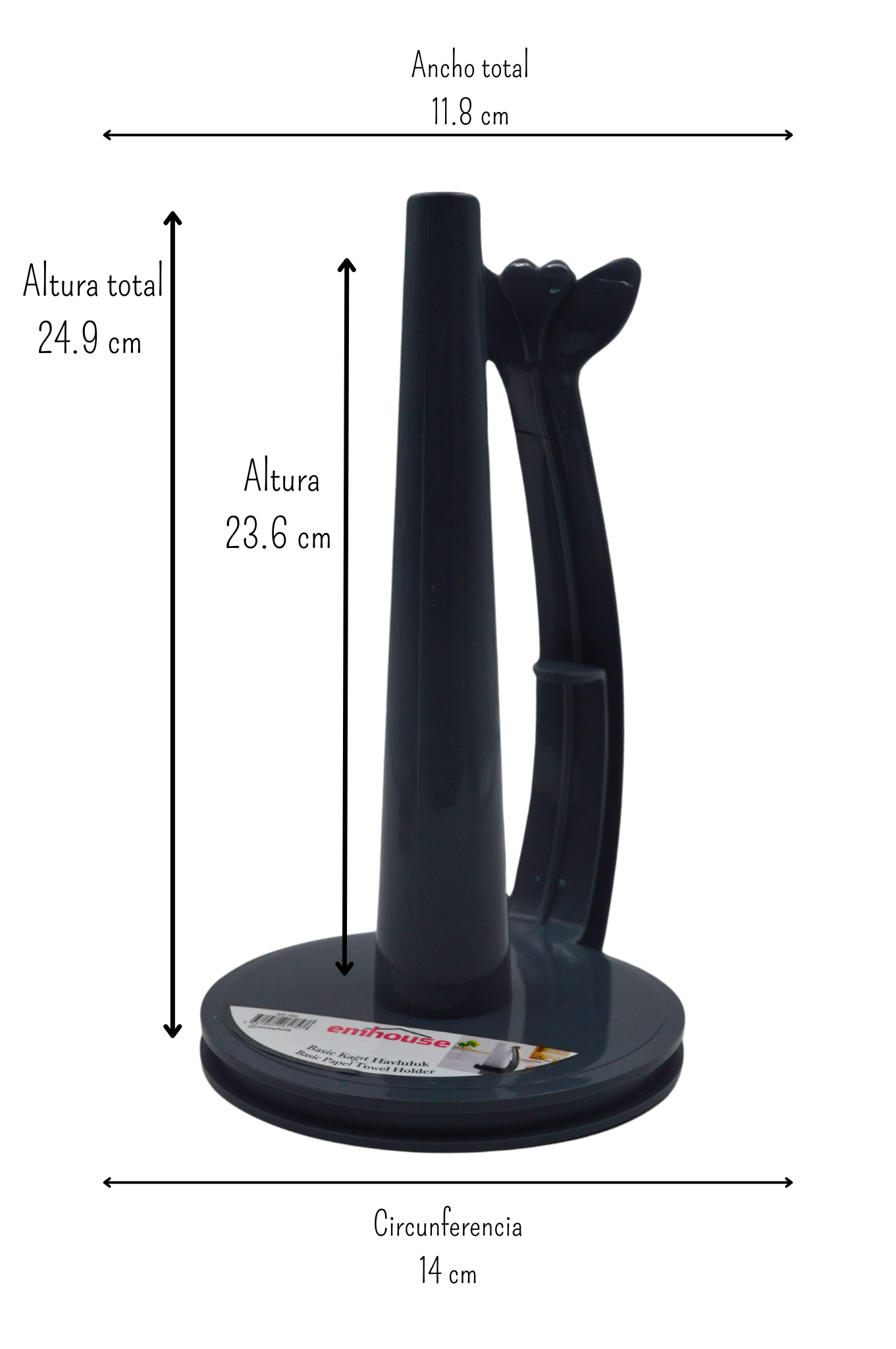 Porta Servitoallas Práctico 24.9 cm de Plástico Varios Colores Emhouse