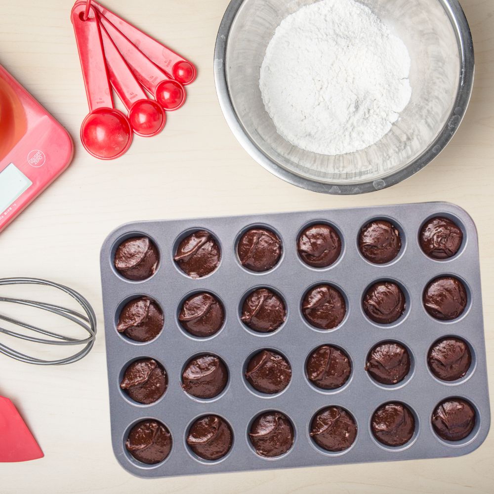 Molde para Cupcakes con Antiadherente de 24 Cavidades Gris TKR008 Tab and Kit