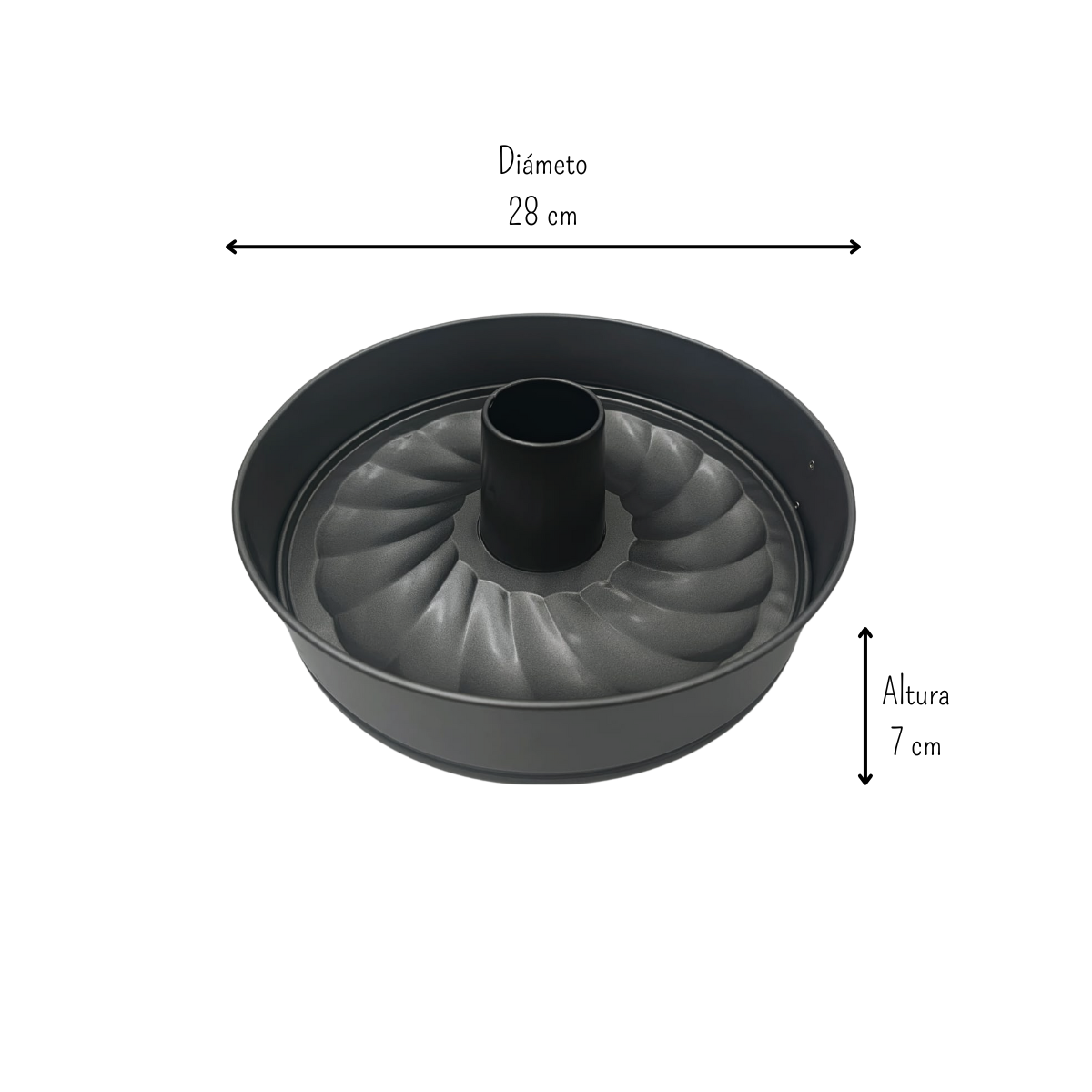 Molde Doble Fondo Desmontable Redondo con Antiadherente de 28 cm TKR013 Tab and Kit