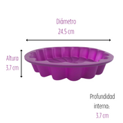 Molde Redondo de Silicón para Repostería 24.5 cm Decorado Girasol Alegria