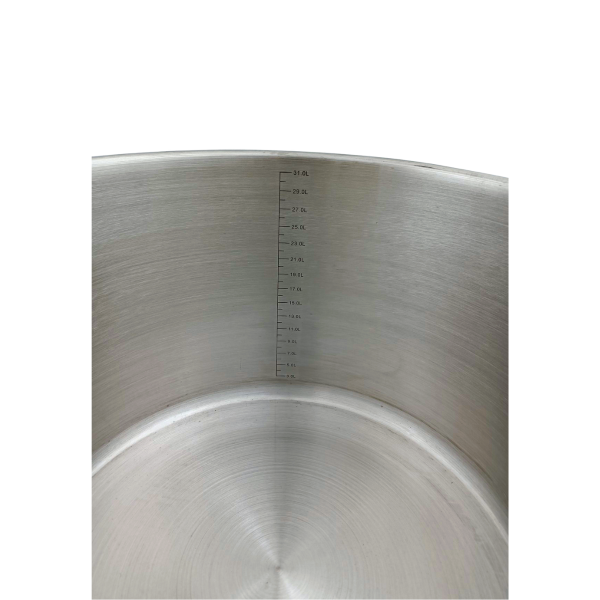 Olla Alta Grande de Acero Inoxidable con Tapa de 31 Litros de 40 cm TKS021 Tab and Kit