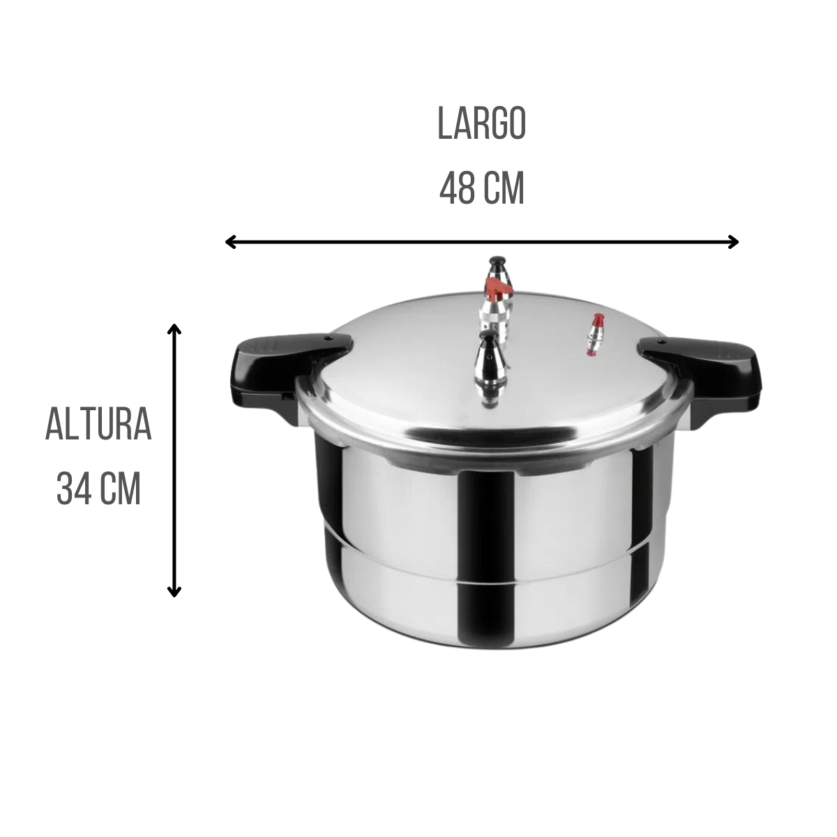 Olla de Presión Express de Aluminio de 23 litros con Rejilla 6 sistemas de seguridad Ekco 38748