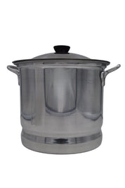 Olla Chica Alta 22 cm 7.25 Litros de Aluminio con Tapa y Asa Komale HORECA