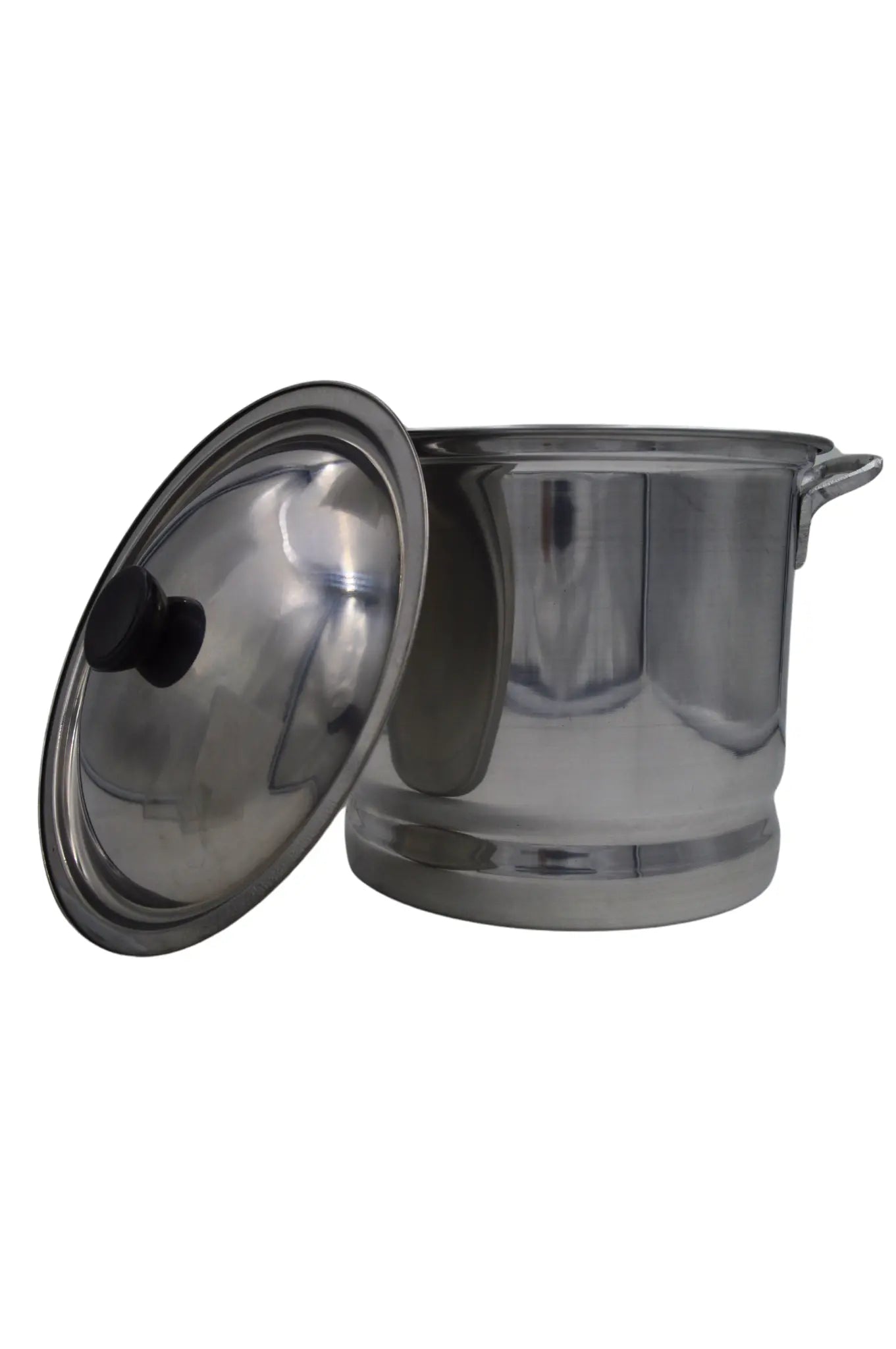 Olla Chica Alta 22 cm 7.25 Litros de Aluminio con Tapa y Asa Komale HORECA