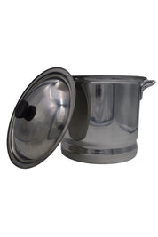 Olla Chica Alta 22 cm 7.25 Litros de Aluminio con Tapa y Asa Komale HORECA
