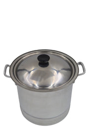 Olla Chica Alta 22 cm 7.25 Litros de Aluminio con Tapa y Asa Komale HORECA