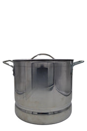 Olla Chica Alta 28 cm 14 Litros de Aluminio Triple Fuerte con Tapa y Asa Komale HORECA