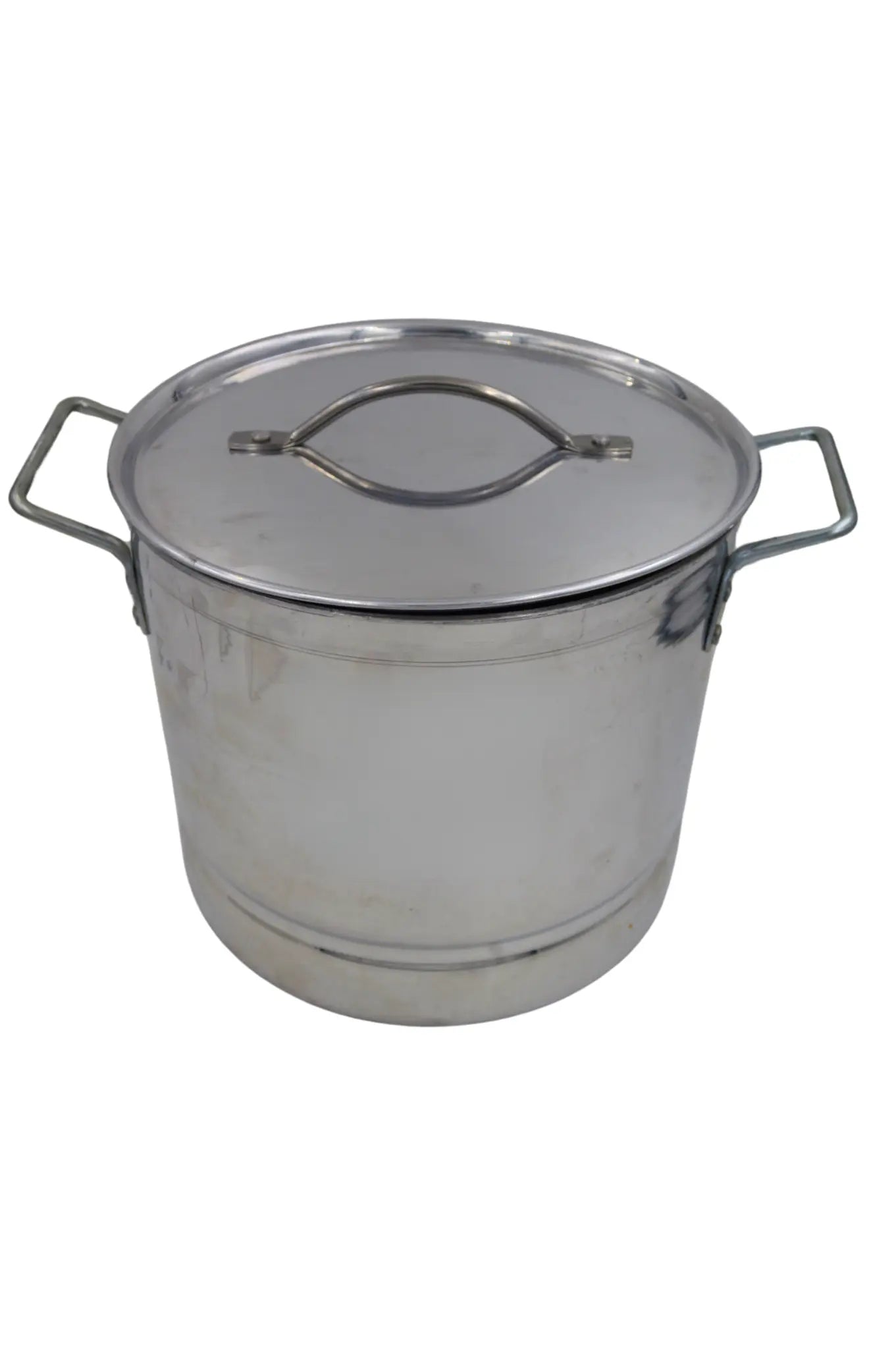 Olla Chica Alta 28 cm 14 Litros de Aluminio Triple Fuerte con Tapa y Asa Komale HORECA