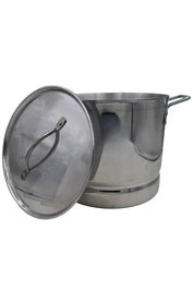 Olla Chica Alta 28 cm 14 Litros de Aluminio Triple Fuerte con Tapa y Asa Komale HORECA