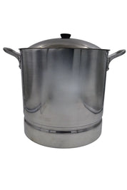 Olla Grande Alta 34 cm 30 Litros de Aluminio Triple Fuerte con Tapa y Asa Komale HORECA