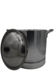 Olla Grande Alta 34 cm 30 Litros de Aluminio Triple Fuerte con Tapa y Asa Komale HORECA